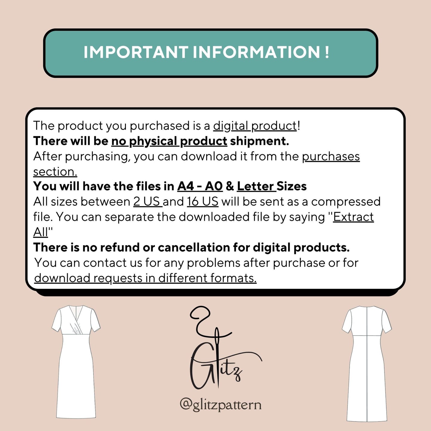 Surplice Neck Short Sleeve Basic Summer Dress Sewing Pattern Midi Casual Dress Pattern