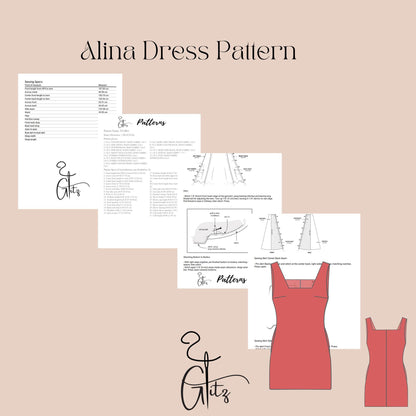 Alina Basic Mini Dress Pattern Sleeveless Dress Easy Sewing Pattern