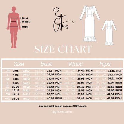 Long Sleeve Flounce Skirt Evening Dress Sewing Pattern Pencil Cocktail Dress Pattern Women Dress Pattern