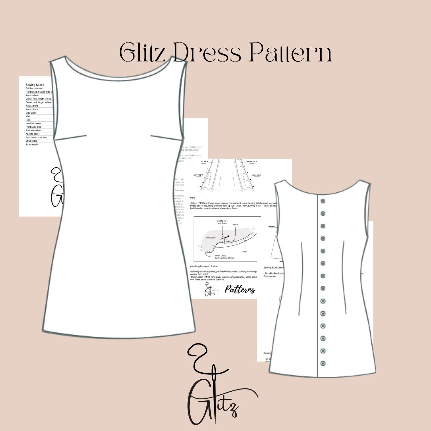 Elegant Two Piece Outfit | Boat Neck Top and Pleated Skirt Set Sewing Pattern | Sleeveless Blouse & Maxi Skirt | Minimalist Summer Set